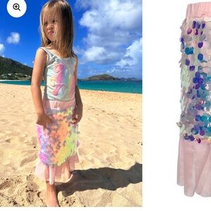 Lola + The Boys Iridescent Mermaid Sequin Skirt/Cover-Up